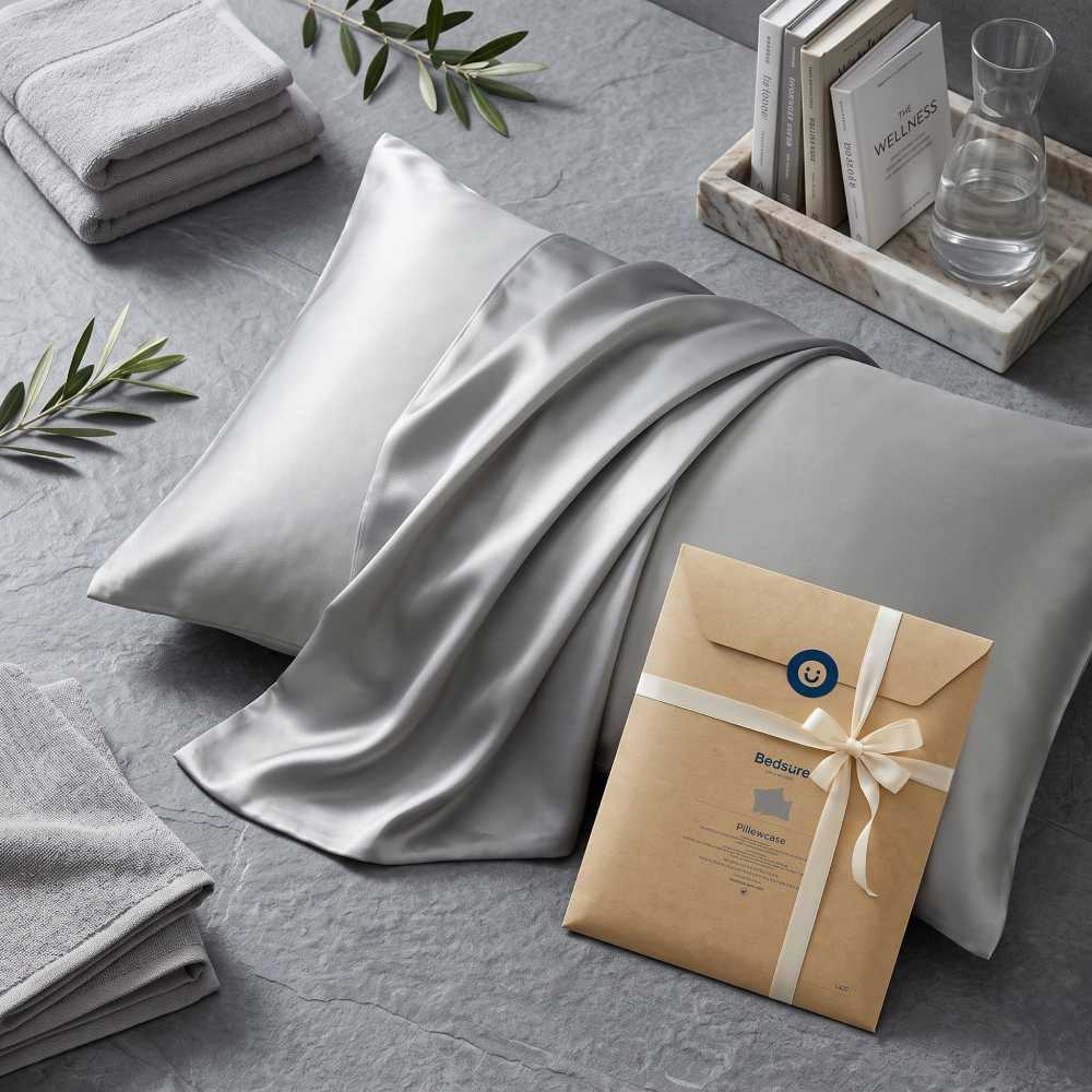Bedsure Satin Pillowcases, Queen Set of 2
