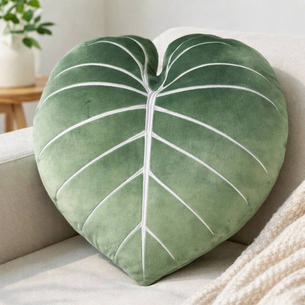 Leaf Shaped Throw Pillow — Green Philosophy Co. Gloriosum, 20