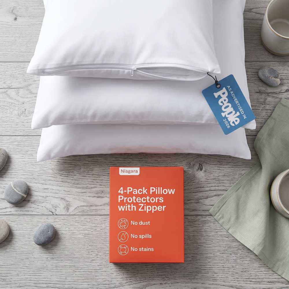 Zippered Pillow Protectors, Queen Set of 4